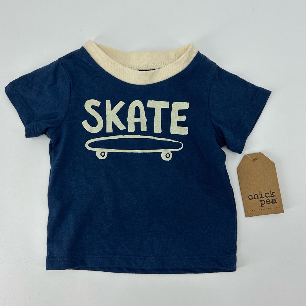 Chick Pea Skate Tee Size 0-3 Months New with Tag